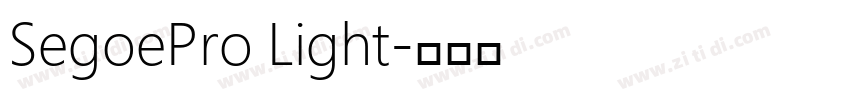 SegoePro Light字体转换